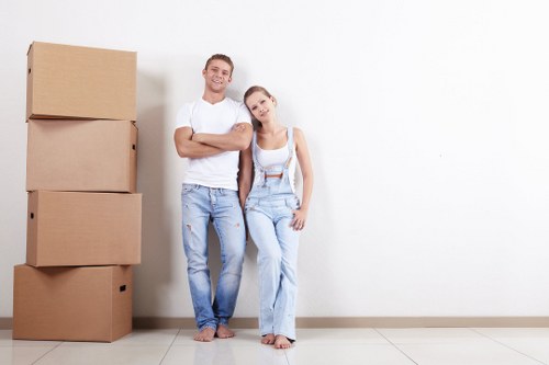 Removals team preparing household items for a move in Croydon