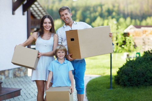 Croydon van service loading boxes and household items
