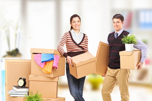 Removal van loaded for a Croydon home move