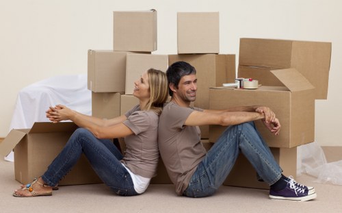 Office removal services in Croydon with moving equipment