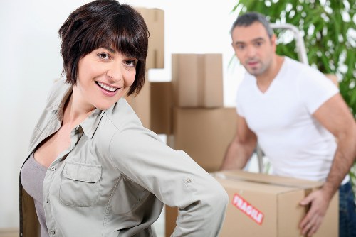 Removal van loaded with household items for a scheduled move