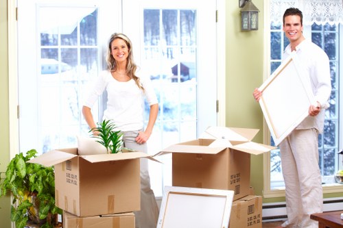 Furniture and boxes being loaded for a Croydon home relocation