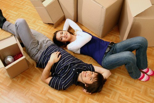 Charity donation items prepared for reuse after a house move