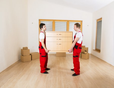 Professional moving service in Croydon handling packed boxes